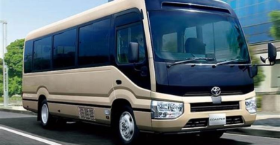 Toyota Coaster Hire Rwanda, Rent Toyota Coaster Kigali, Toyota Coaster rental rates, Group travel Toyota Coaster Rwanda, Affordable Toyota Coaster hire